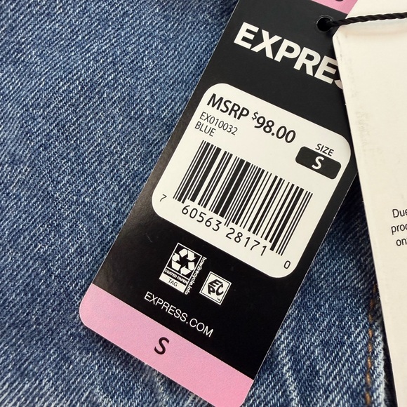 Express Women's Denim Jacket Blue Small Brand New With Tags - Picture 4 of 9